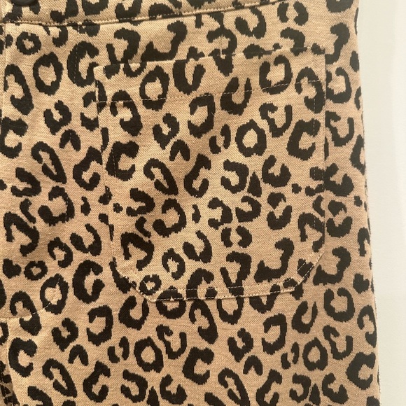 JODIFL Leopard Print Wide Leg Trousers Fall Animal Print Elastic in Back Sz M - Picture 4 of 12